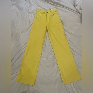 Zara HR WL - Yellow Jeans Size 4 (36) NWT!